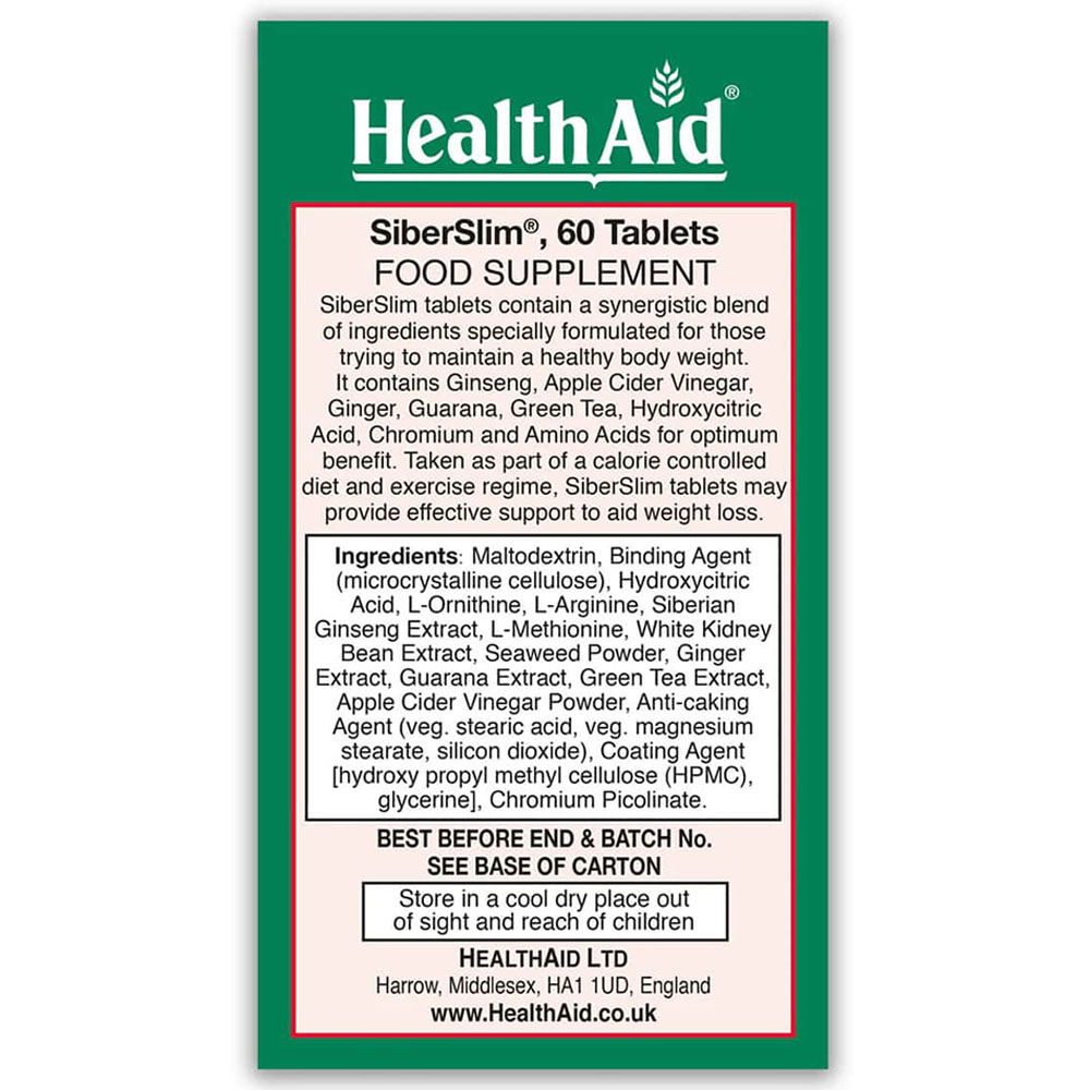 Healthaid - Siberslim Tablets - 60Pcs