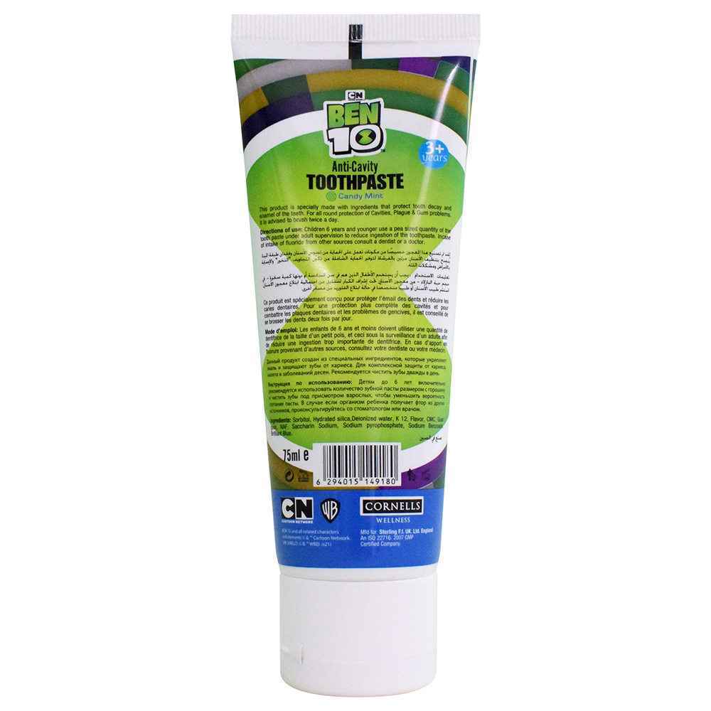 Cornells Wellness - Ben10 Tooth Paste - 75Ml - Candy Mint
