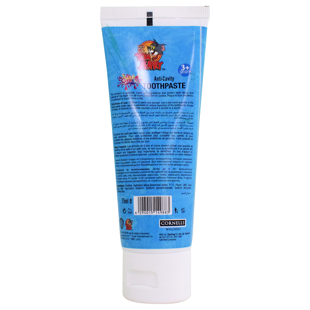 Cornells Wellness - Tom & Jerry Tooth Paste - 75Ml - Fruit Crush