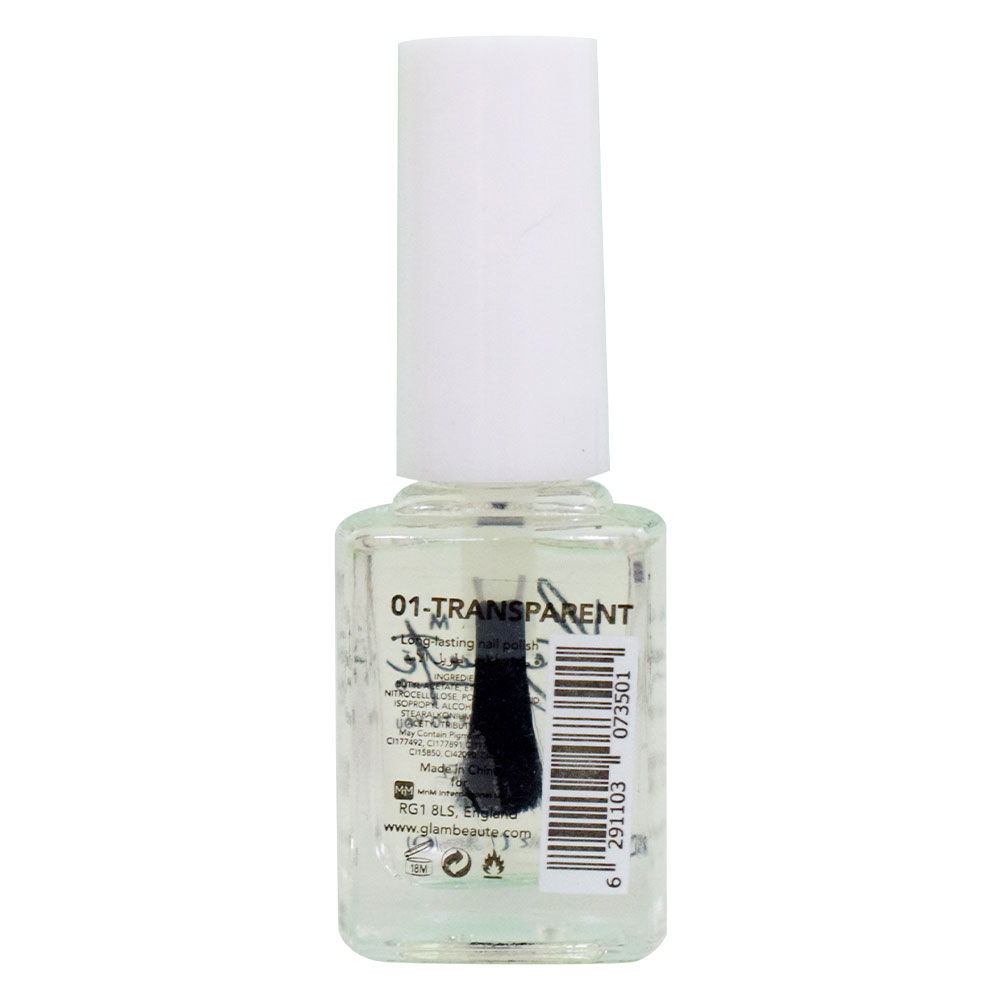 GlamBeaute - Nail Enamel 01 - Transparent 13ml