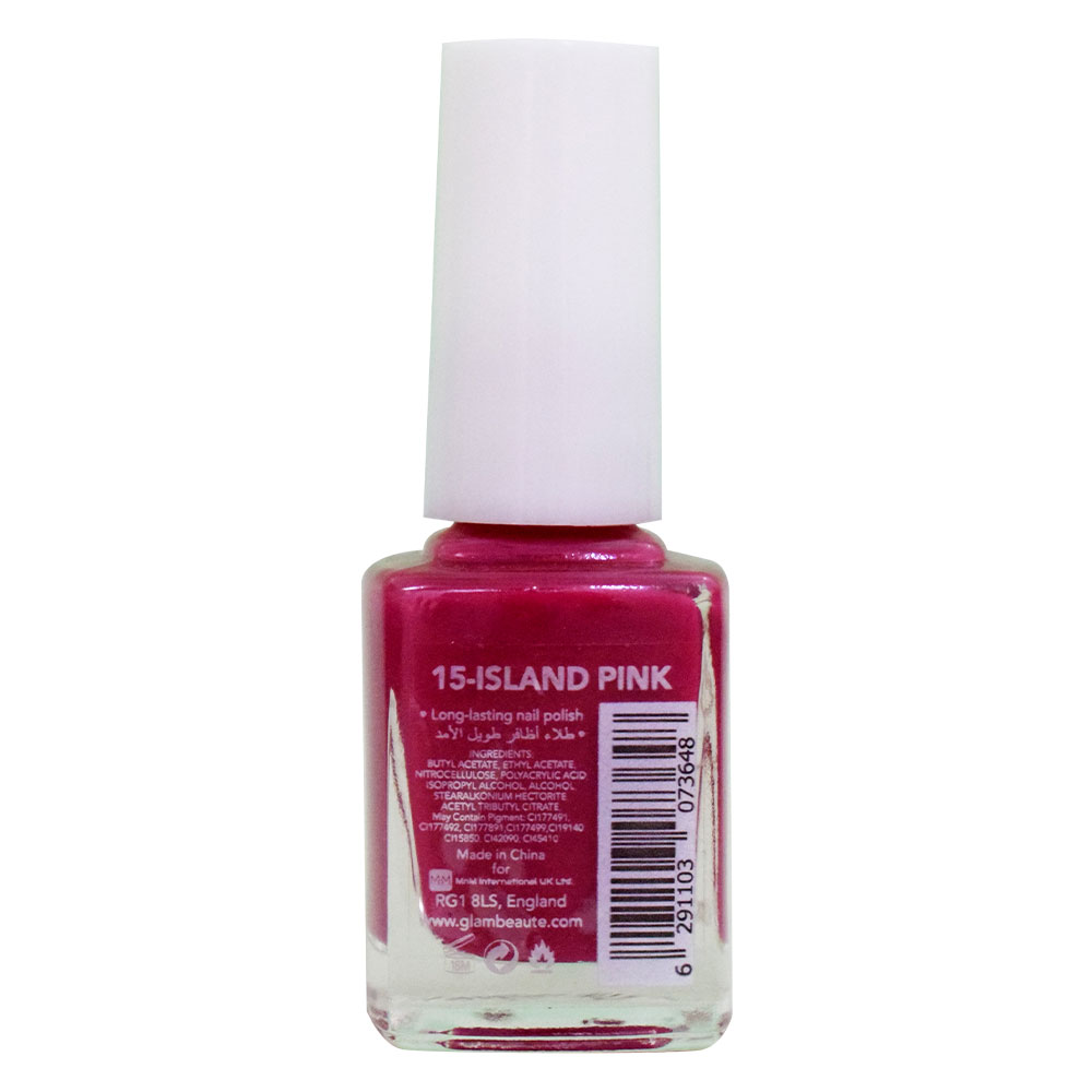 GlamBeaute - Nail Enamel 15 - Island Pink 13ml