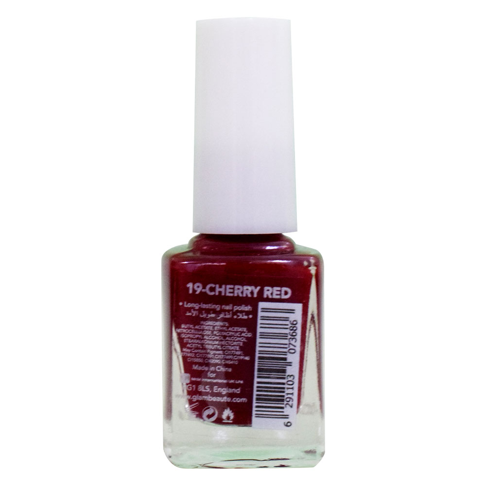 GlamBeaute - Nail Enamel 19 - Cherry Red 13ml
