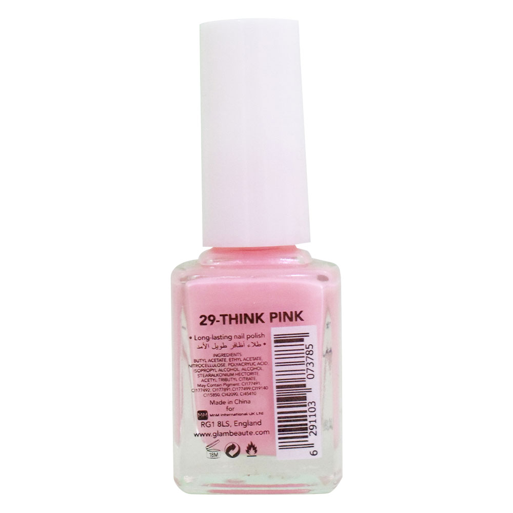 GlamBeaute - Nail Enamel 29 - Think Pink 13ml