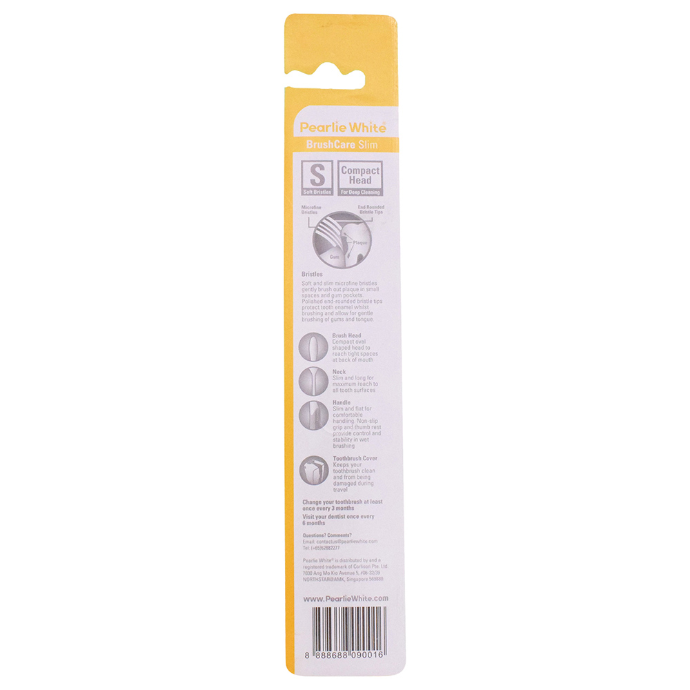 Pearlie White - Brush Care Slim Soft Tooth Brush - Blue