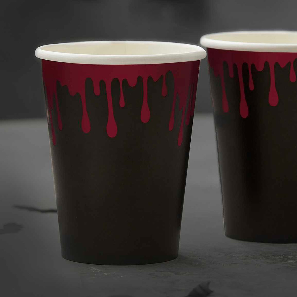 Ginger Ray - Fright Night Blood Drip Metallic Ink Cups - 8pcs