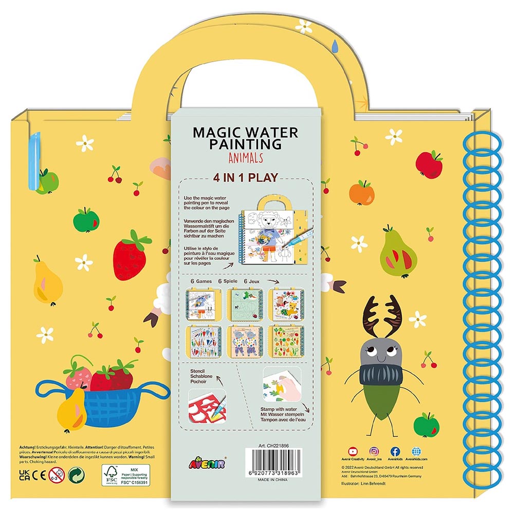 Avenir - Magic Water Painting Book - Animals