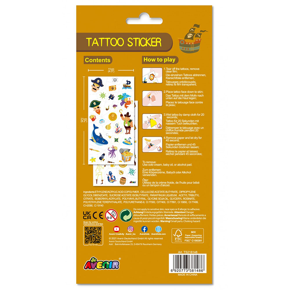 Avenir - TemporaryTattoos - 52pcs - Pirate