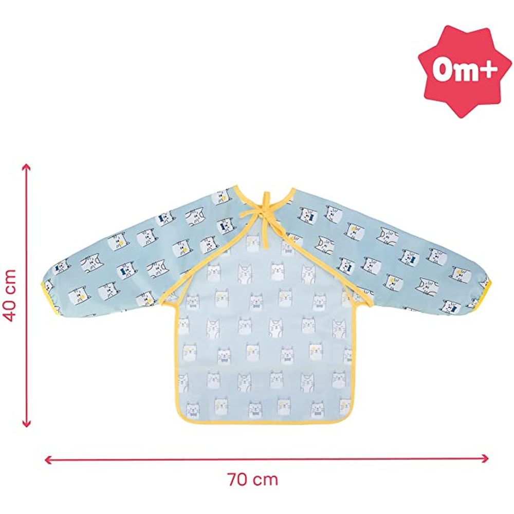 Badabulle - Long-Sleeved Bib - Blue