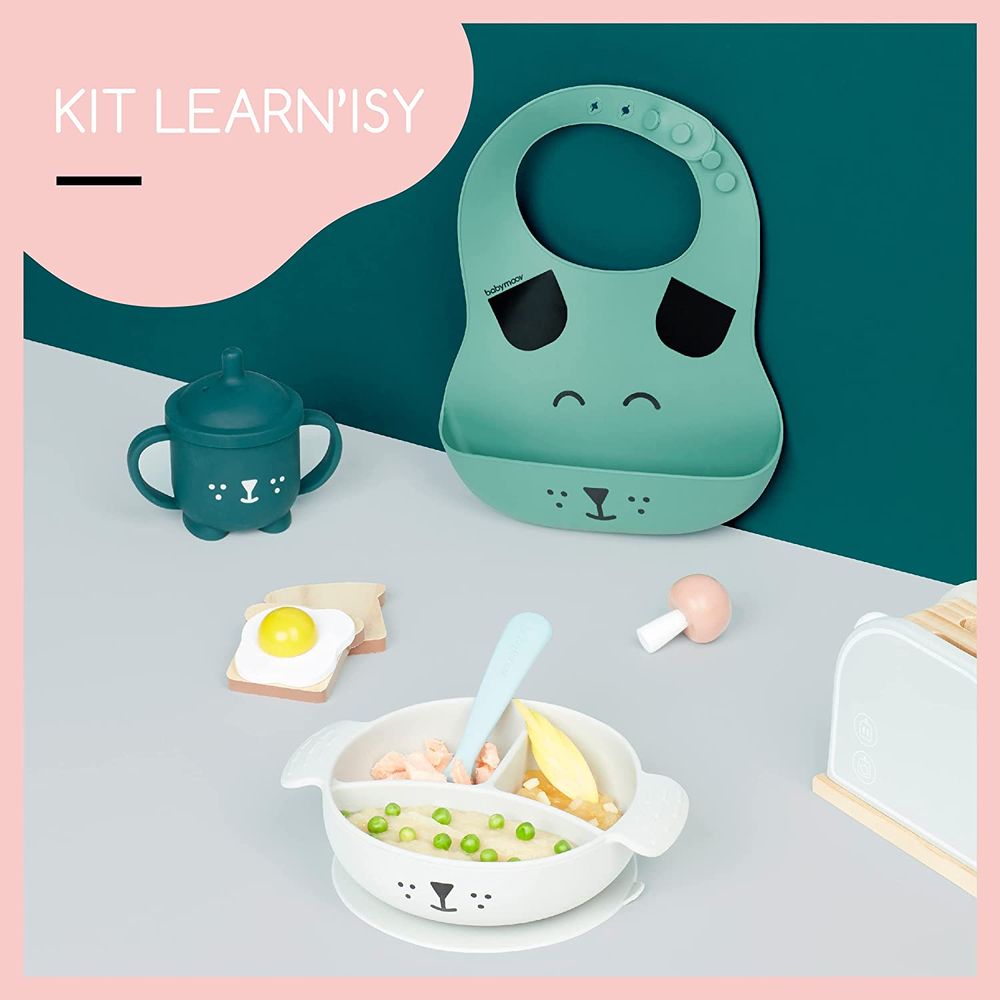 Babymoov - Learn ISY Baby Mealtime Set of 4 - Blue Fox