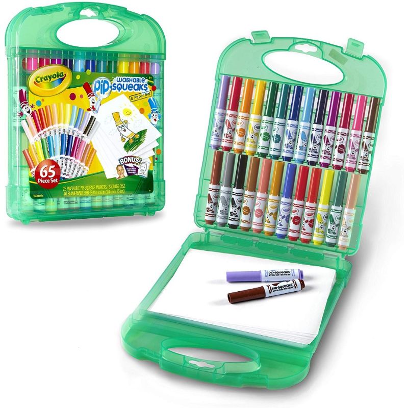 Crayola - Washable Pip Squeaks & Paper 65 Piece Set