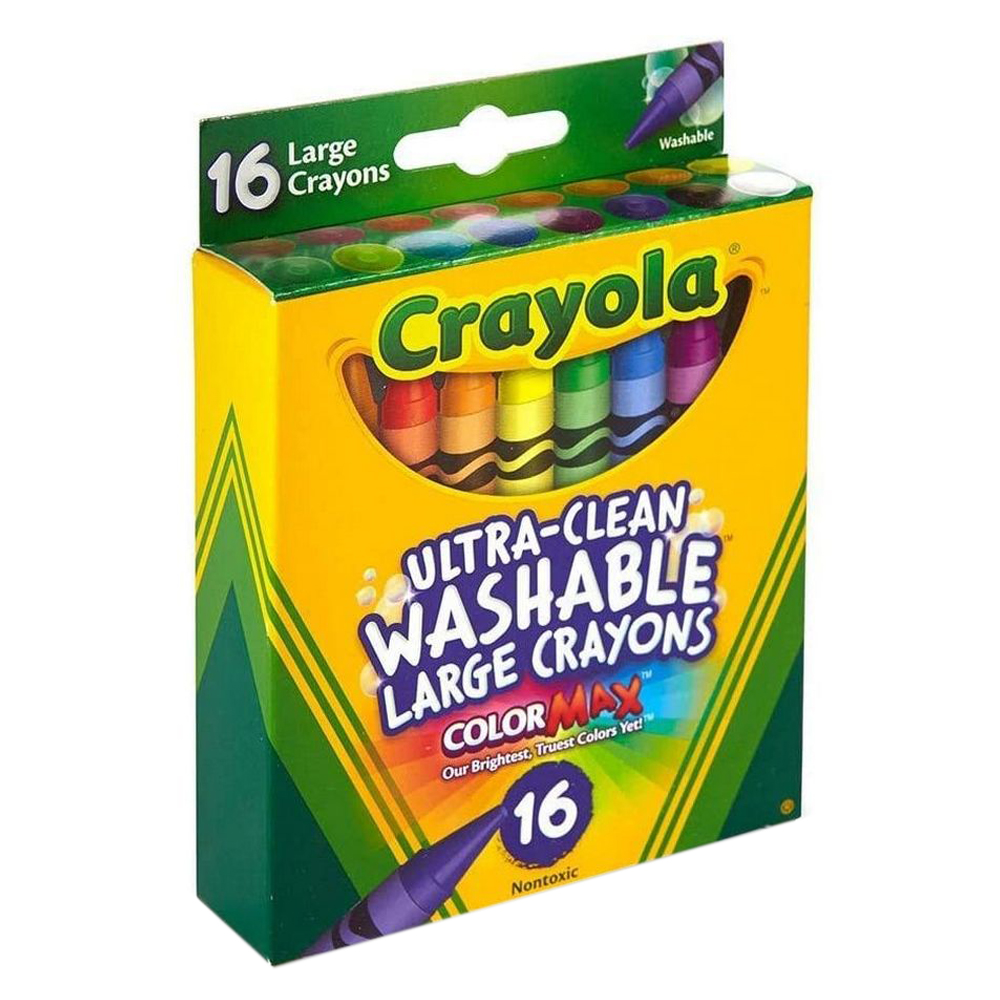 Crayola - 16 Ct Ultra-Clean Washable Large Crayons 