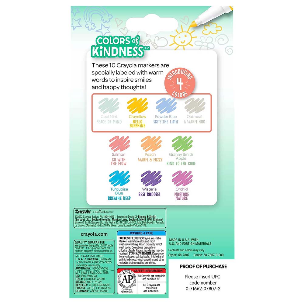 Crayola - Colours of Kindness Special Edition Fine Tip Markers
