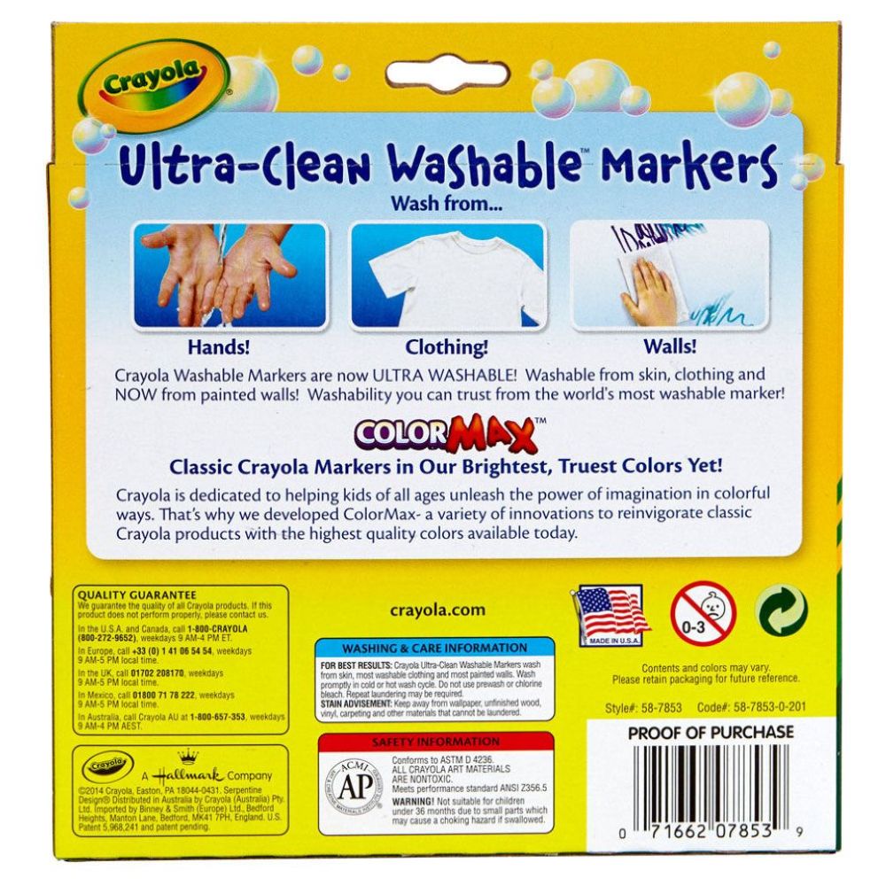 Crayola - Ultra Clean Washable Bold Colors - 10 Colors