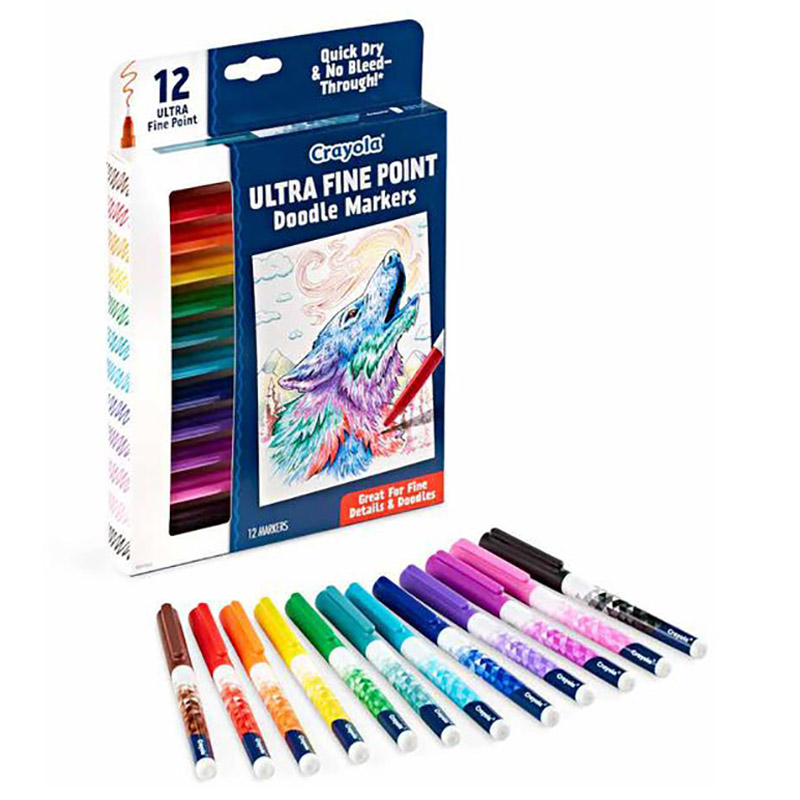 Crayola - Ultra-Fine Point Doodle Markers - 12pcs
