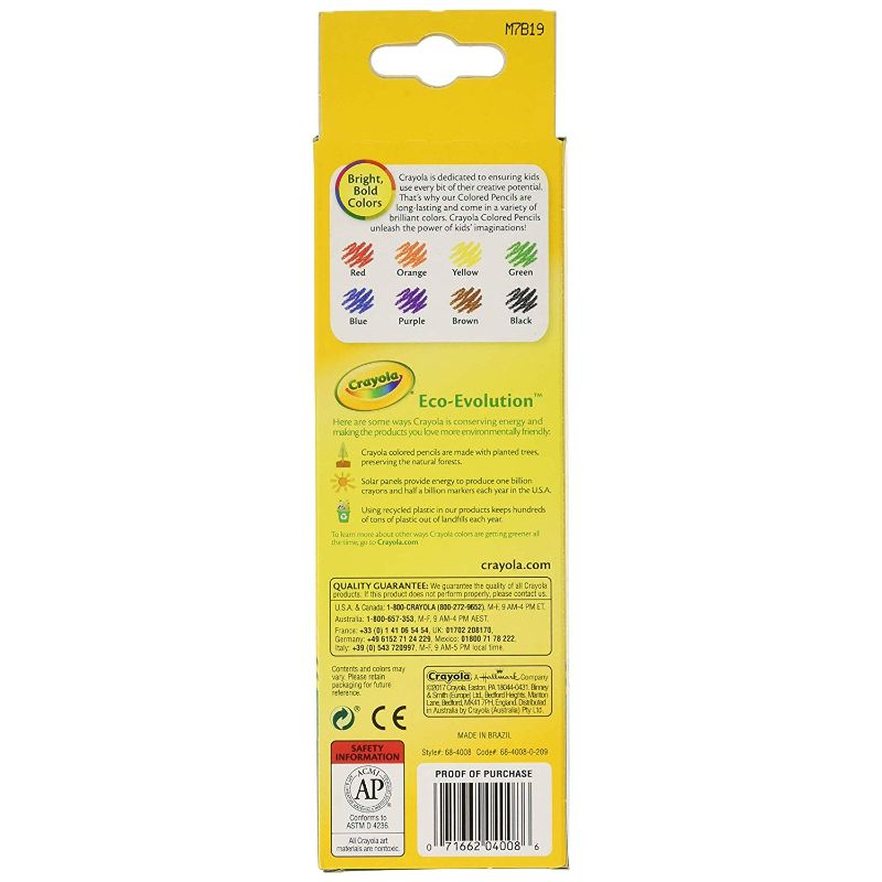 Crayola - 8 Colored Pencils Long