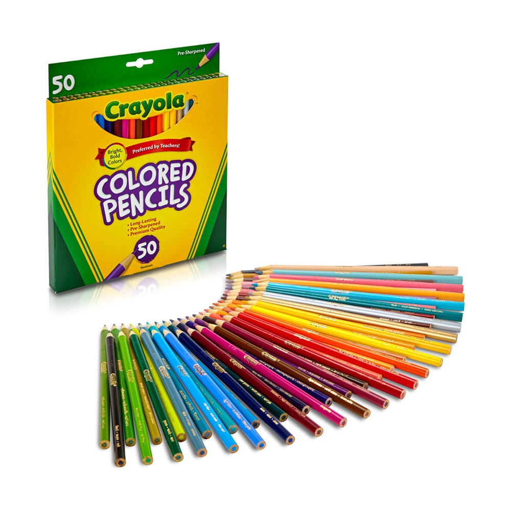 Crayola - Long Colored Pencils - Pack of 50