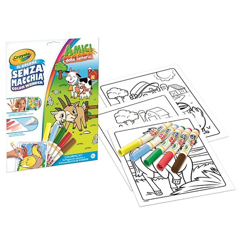 Crayola - Wonder Set Animal Friends Coloring Book with Markers