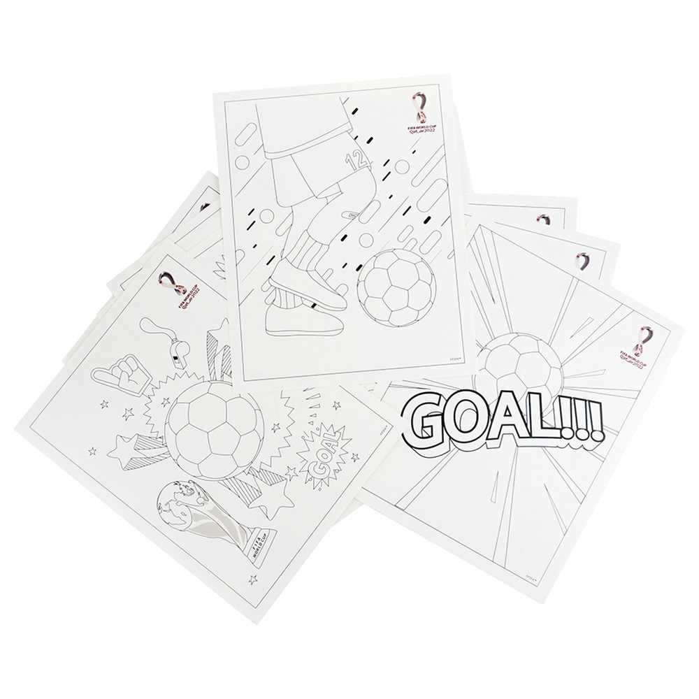 Fifa - World Cup Qatar 2022 Football Colouring Sheets with Markers
