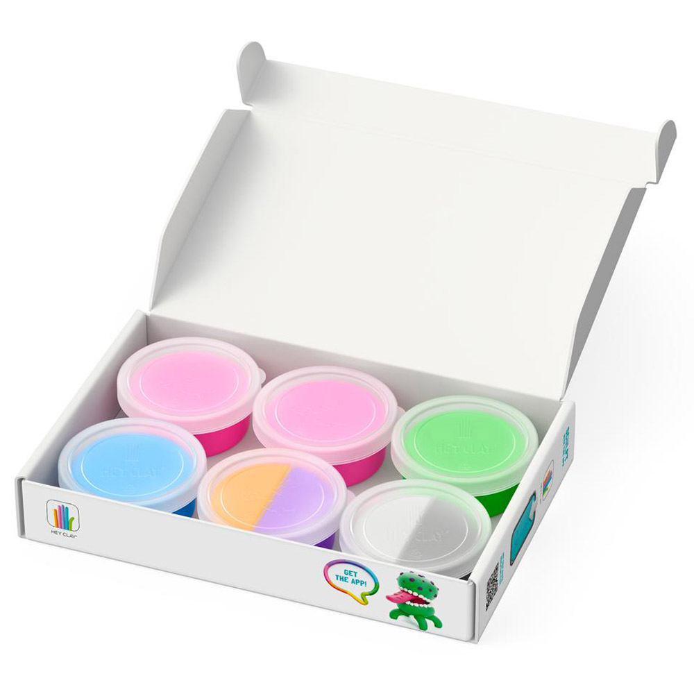 Hey Clay - DIY Aliens Plastic Modelling Air Dry Clay Kit - 6pcs