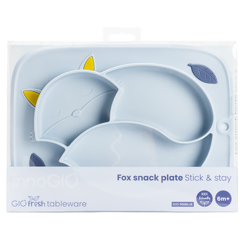 Innogio Gio Fox Plate For Baby - Blue