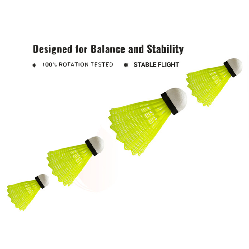 Jaspo - Badminton Shuttlecock Pack of 6 - Yellow