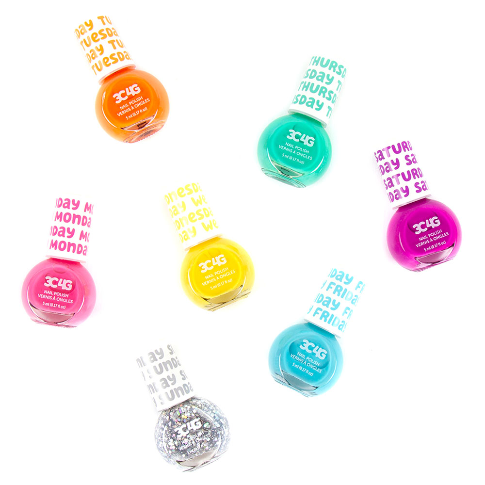 3C4G - Rainbow Bright Nail Polish Days of the Week 7pcs