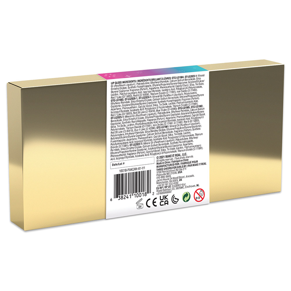 3C4G - Pink & Gold 10Pk Lip Gloss-Makeup