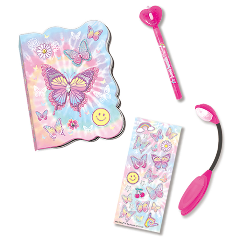 Hot Focus - Tie Dye Butterfly Girl's Secret Journal Fun Kit