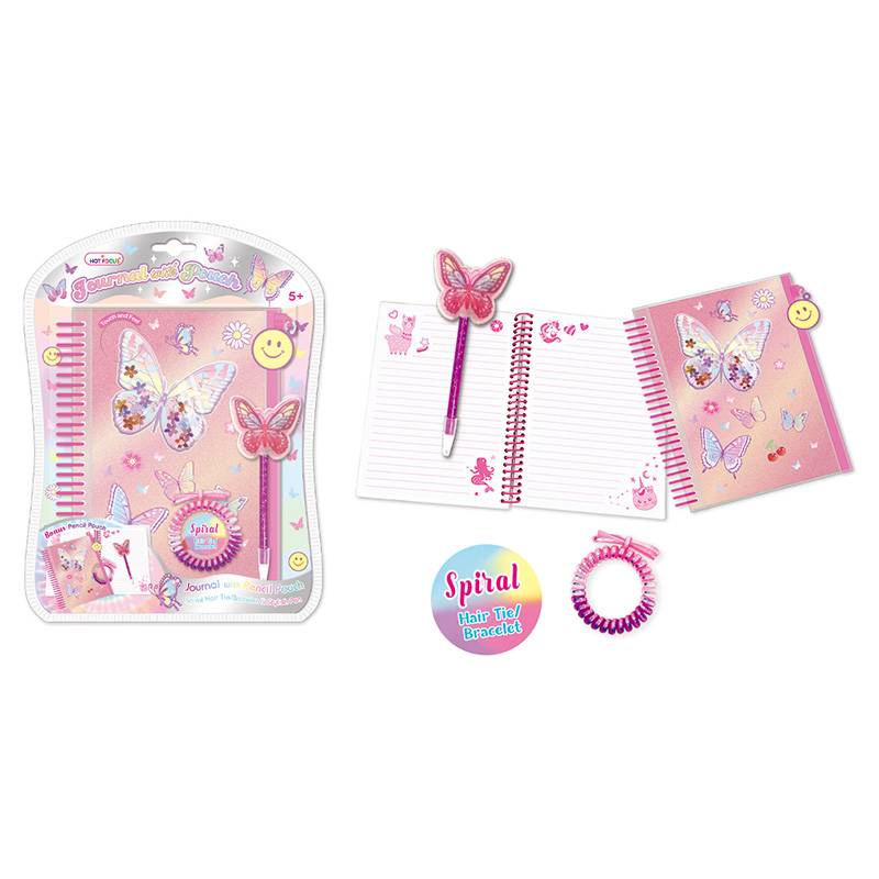 Hot Focus - Tie Dye Butterfly Journal With Pouch
