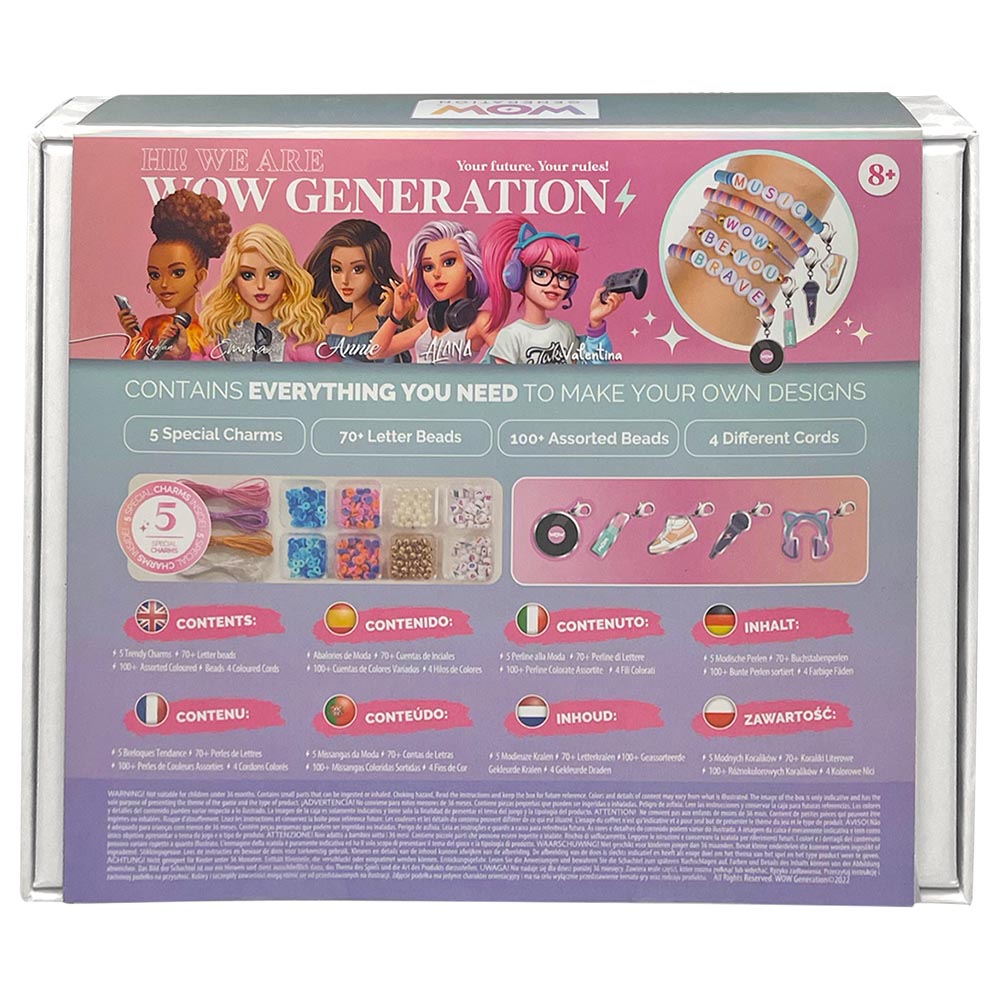 Wow Generation - Deluxe DIY Kit with 5 Metal Charms Bracelets