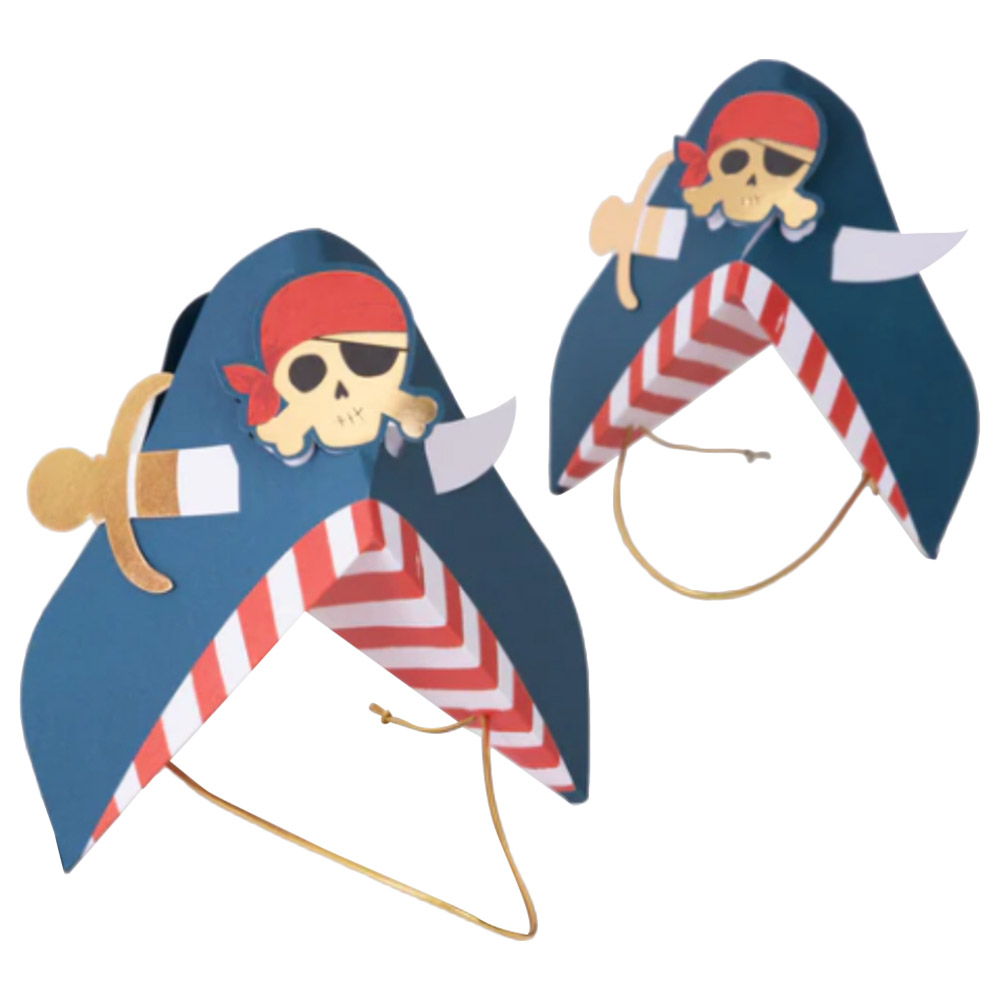Meri Meri - Blue Pirate Party Hats - Pack of 8