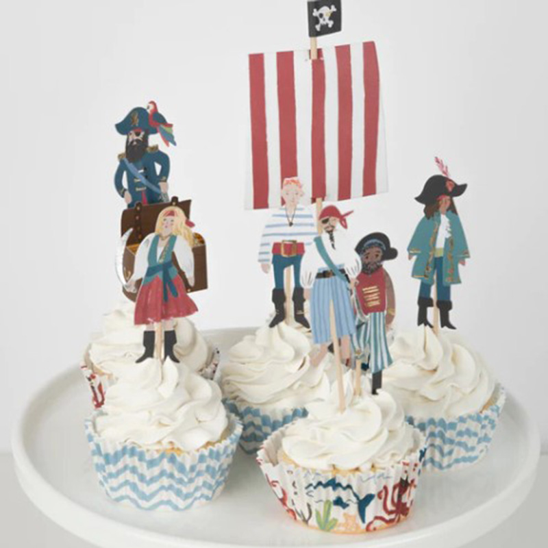 Meri Meri - Pirate Ship Cupcake Kit - 24Pcs