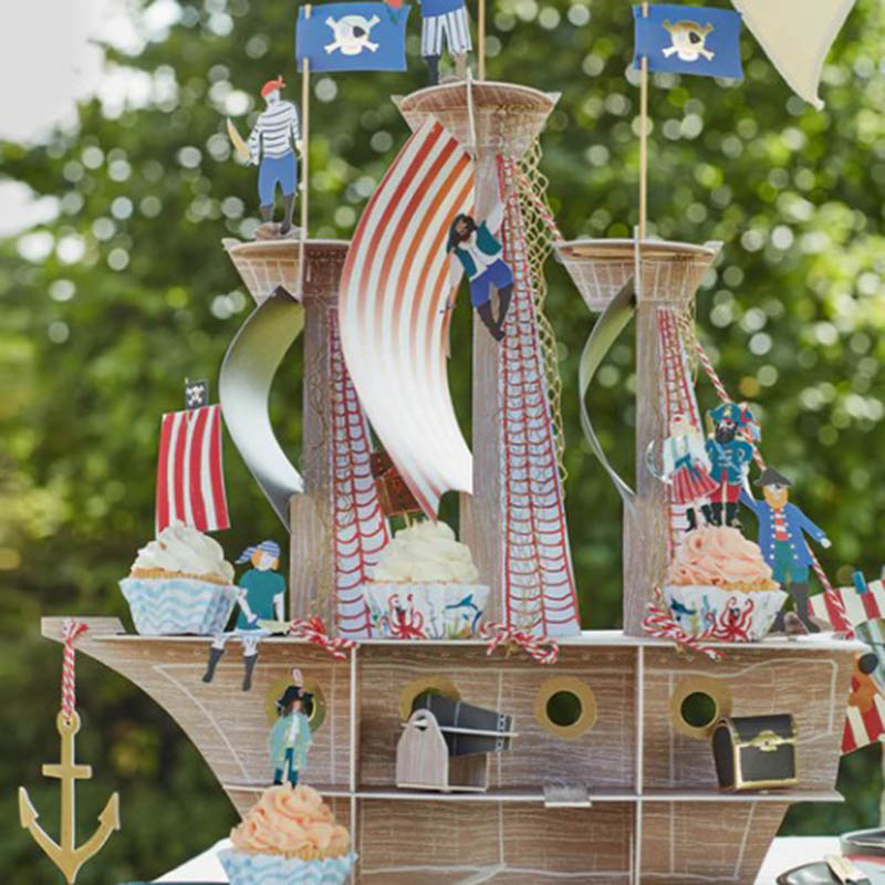 Meri Meri - Pirate Ship Cupcake Kit - 24Pcs