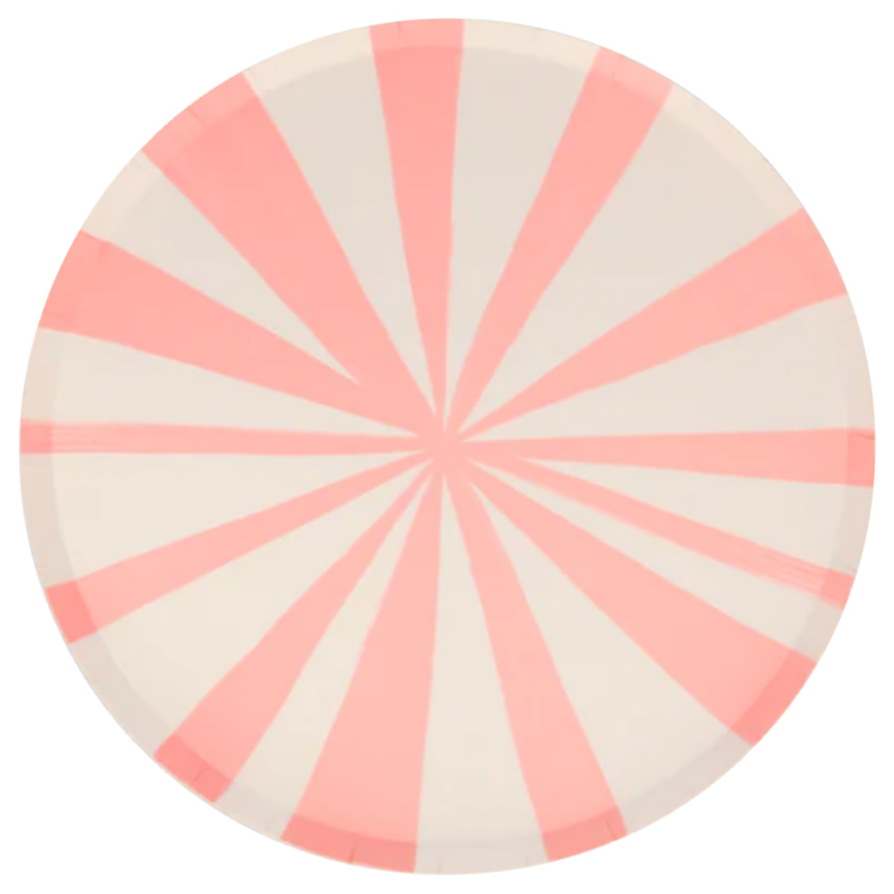 Meri Meri - Stripe Side Plates - Pack of 8 - Pink
