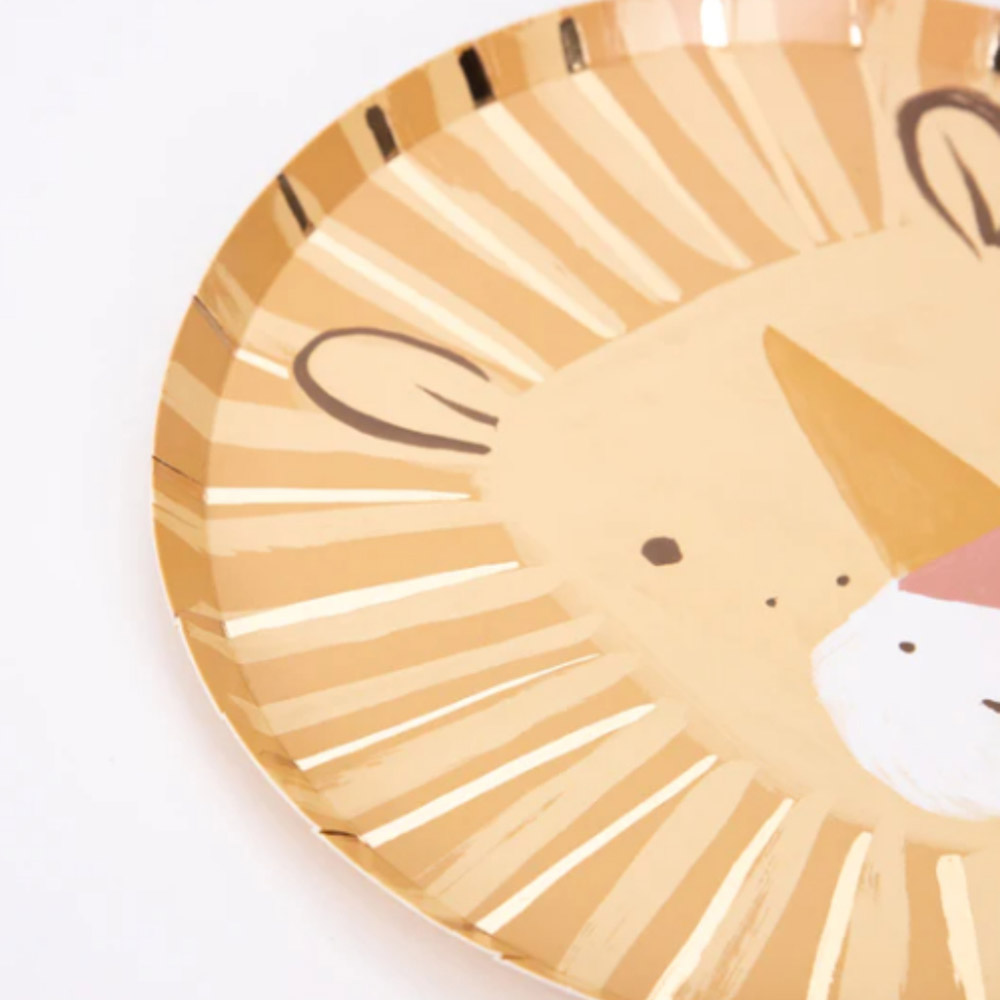 Meri Meri - Lion Plates - Pack of 8