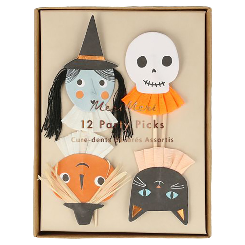 Meri Meri - Pumpkin Patch Party Picks - 12pcs