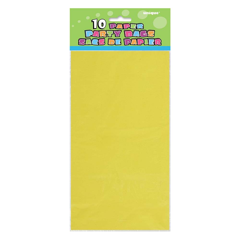 Unique - Neon Assorted Paper Party Bags Pack of 10