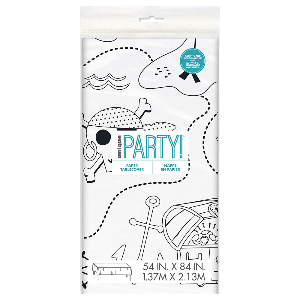 Unique - Ahoy Pirate Colouring Paper Table cover