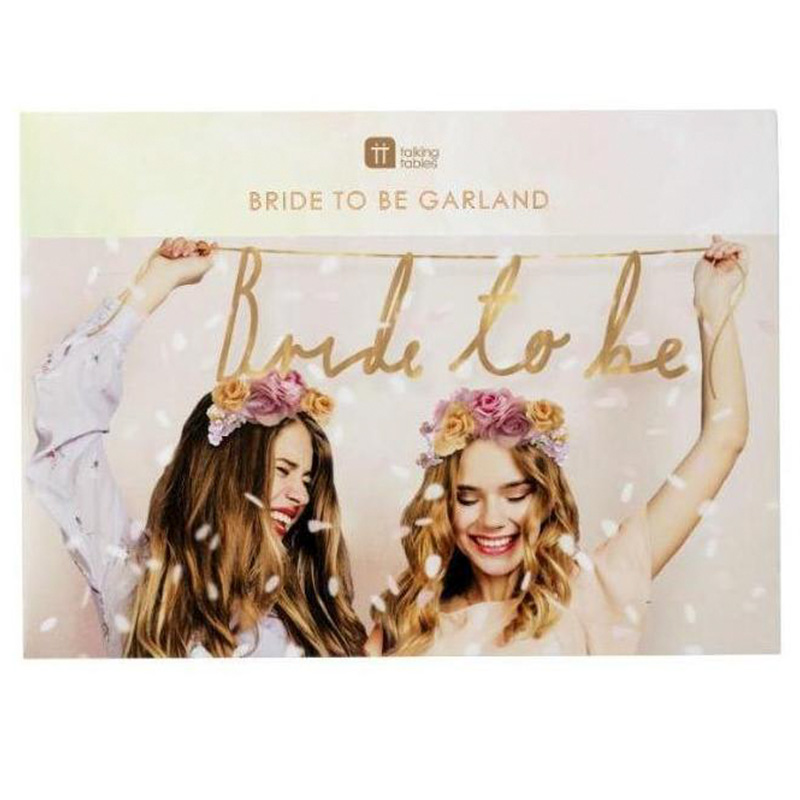 Talking Tables Blossom Girls Bride To Be Garland Gold