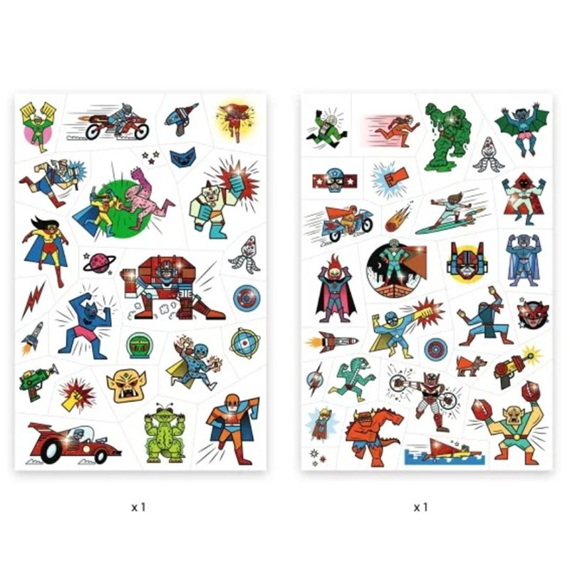 Djeco - Heroes vs Villains Tattoos - 2pcs