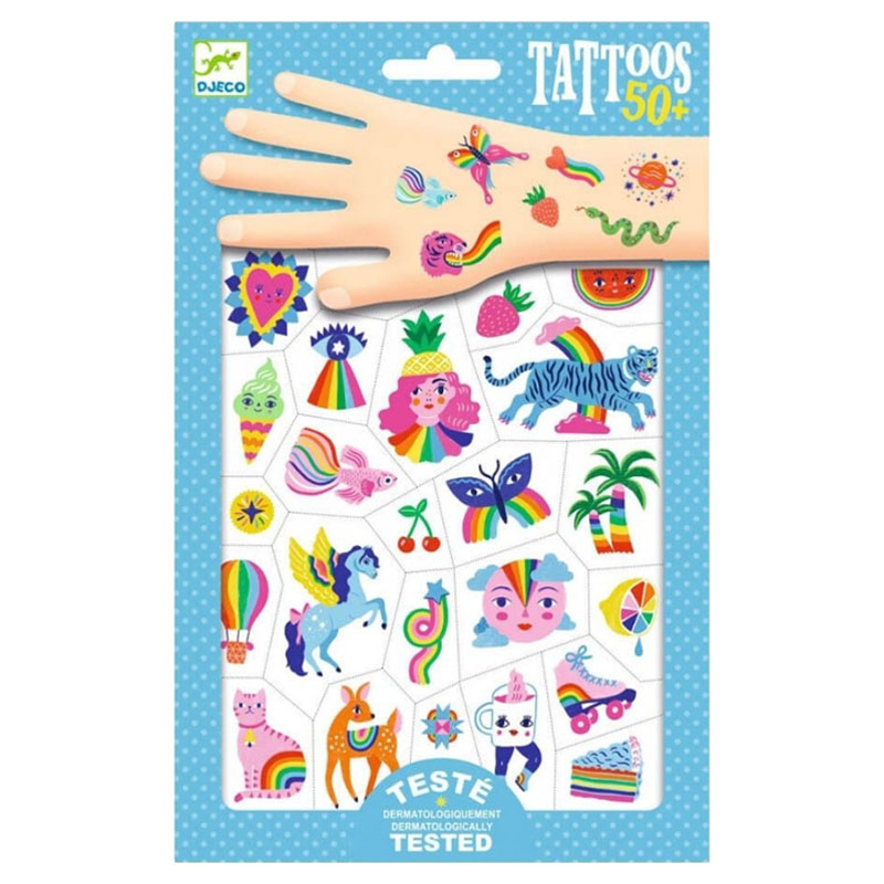 Djeco - Colorful Tattoos - 2 Sheets