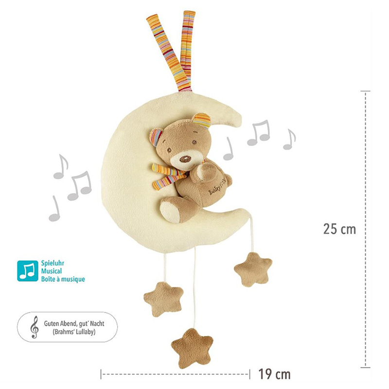 A Thousand & One Cuddles - Portable Wind-Up Musical Mobile - Teddy & Moon