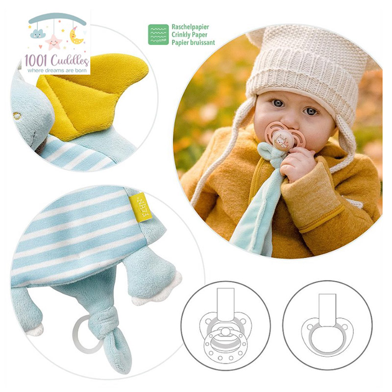 A Thousand & One Cuddles - Dragon Security Blanket With Pacifier Clip