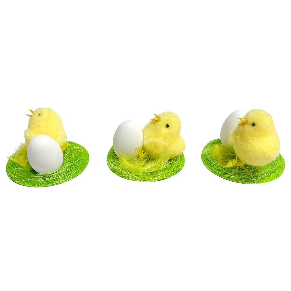 Party Magic - Easter Chick Decoration 9cm - 2pcs