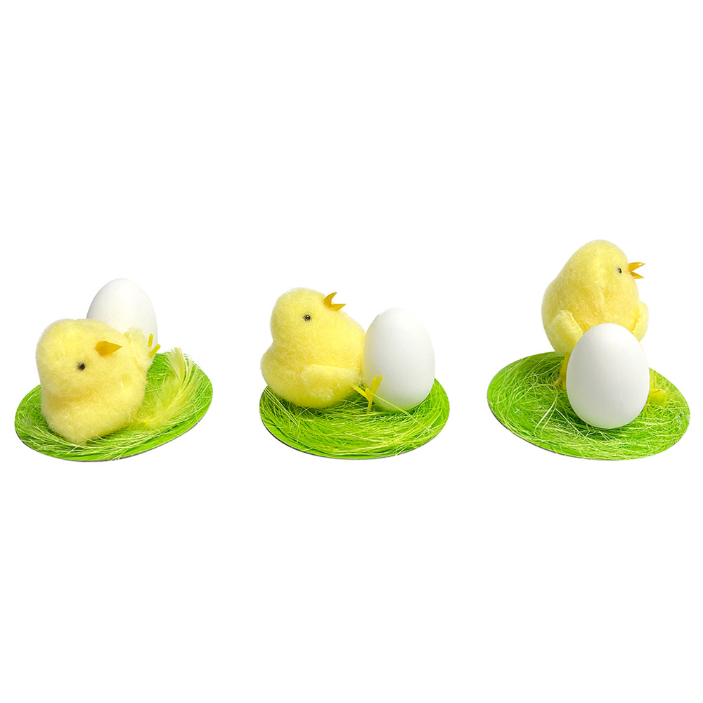 Party Magic - Easter Chick Decoration 9cm - 2pcs