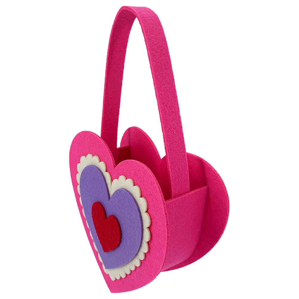 Party Magic - Heart Shape Felt Bag - 16.5 x 17 cm