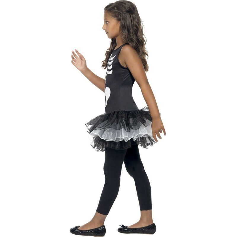 Smiffys - Skelton Tutu Girls Costume - Black