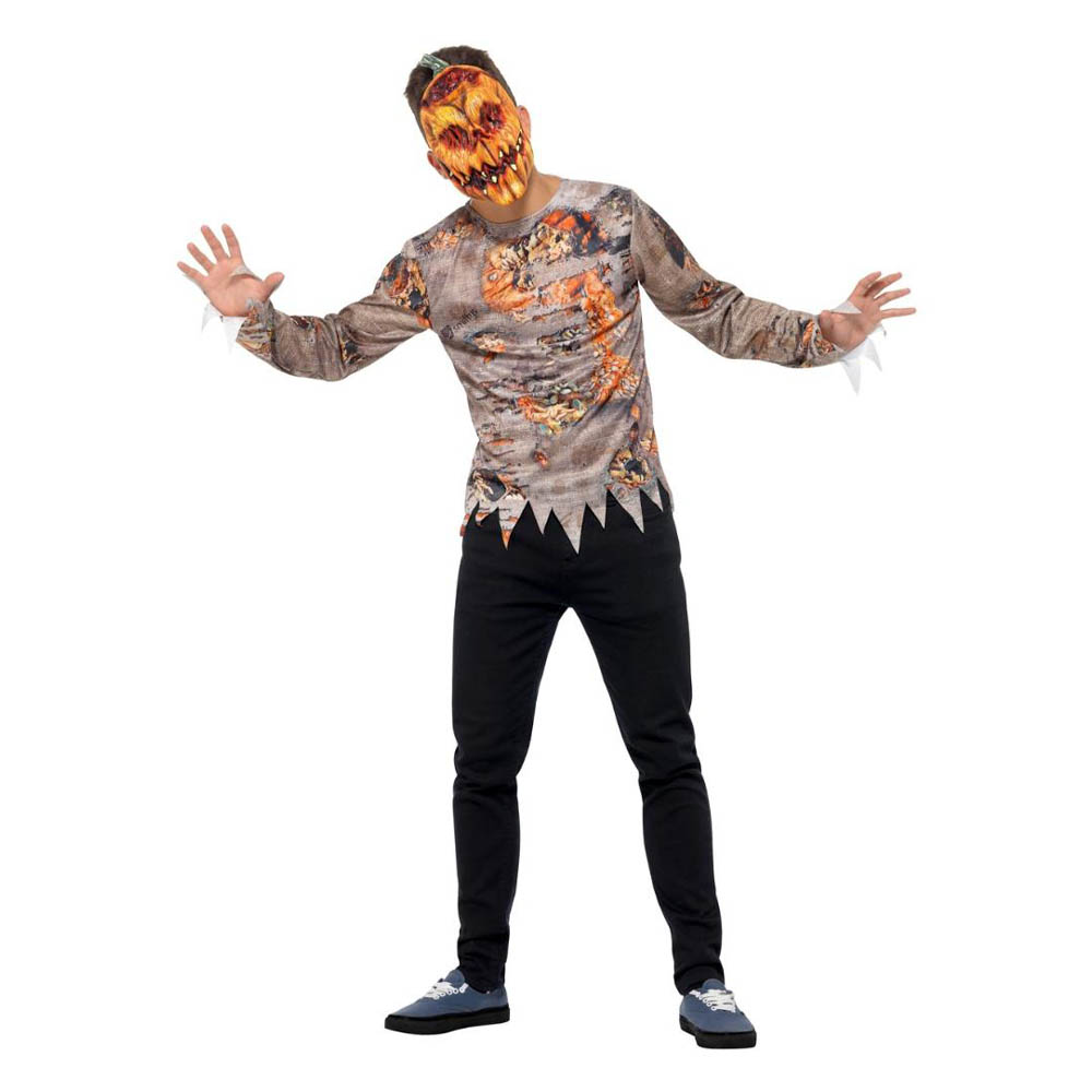 Smiffys - Boy's Poison Pumpkin Costume - Orange