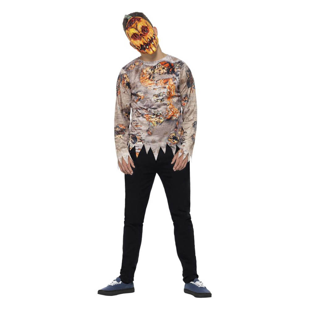 Smiffys - Boy's Poison Pumpkin Costume - Orange
