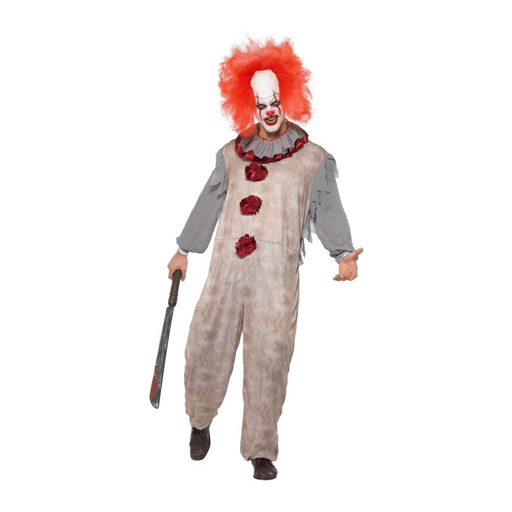 Smiffys - Ruffle Neck Clown Jumpsuit Costume For Men